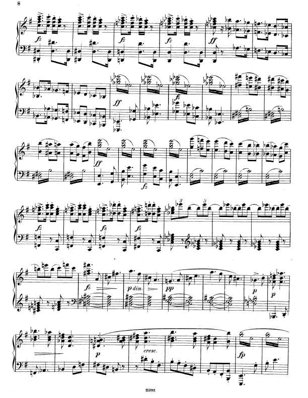 95 - solo piano   曲谱e小调第九交响曲"自新大陆"- symphony no.