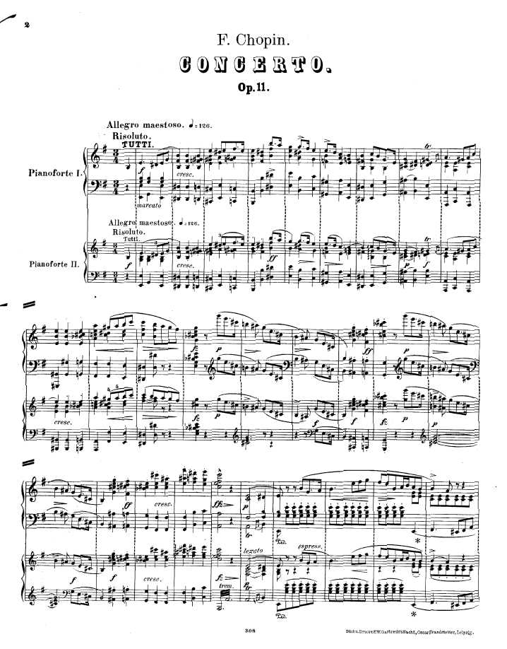 肖邦《第一钢琴协奏曲》op.11