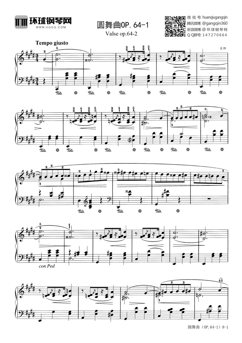 圆舞曲op.64-1-肖邦