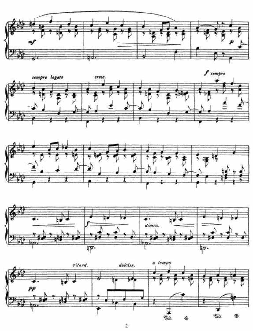 faure - romance sans paroles, op.17 - 钢琴谱