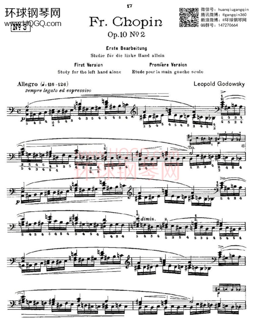 op10no1钢琴谱,肖邦op10no1钢琴谱 chopin op.10 no2-1钢琴谱-环球
