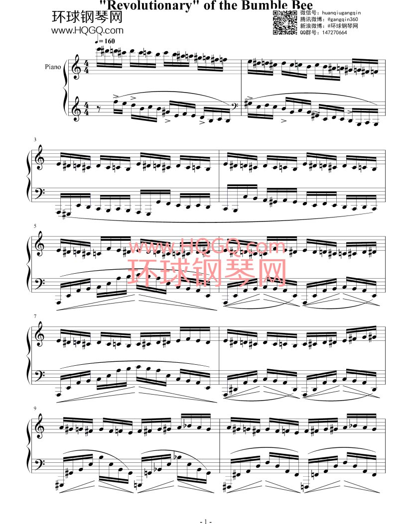 revolution of the bumble bee钢琴谱-j56851