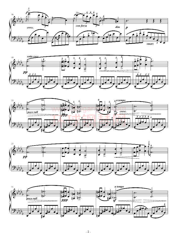 降b小调夜曲op.9,no.1(清晰版)-肖邦钢琴谱-环球钢琴网