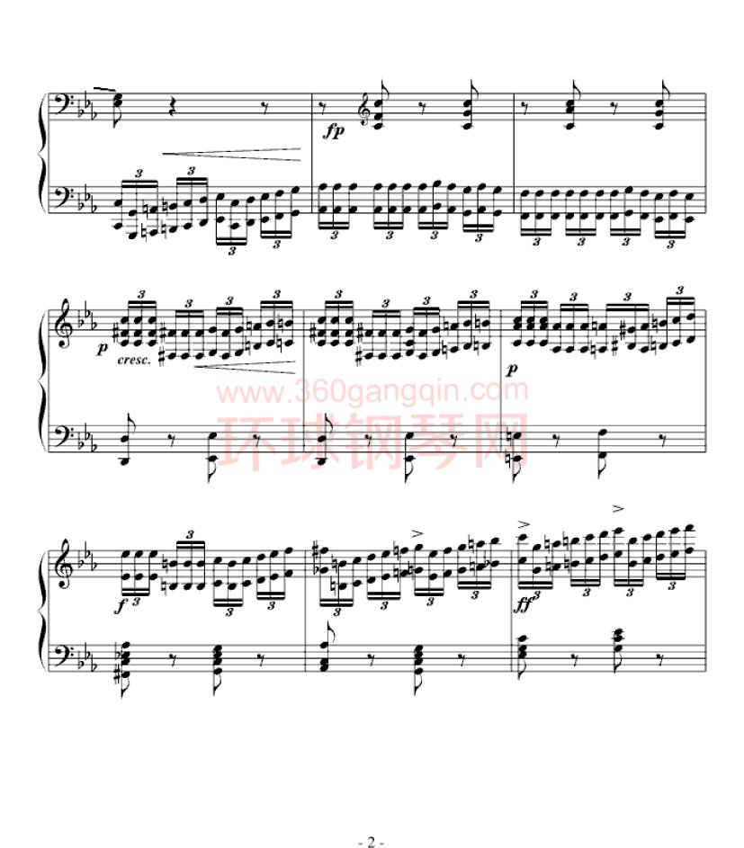 八度练习曲(十级类技巧性练习曲)钢琴谱-环球钢琴网