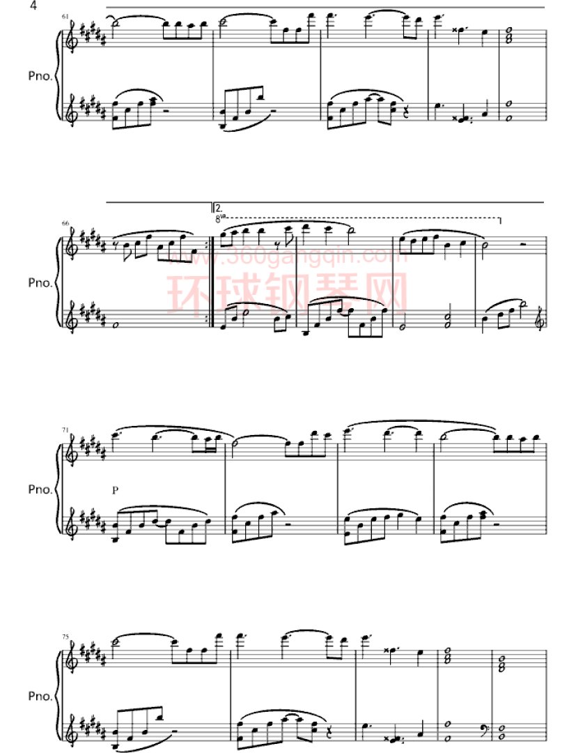 星星的眼睛钢琴谱-环球钢琴网