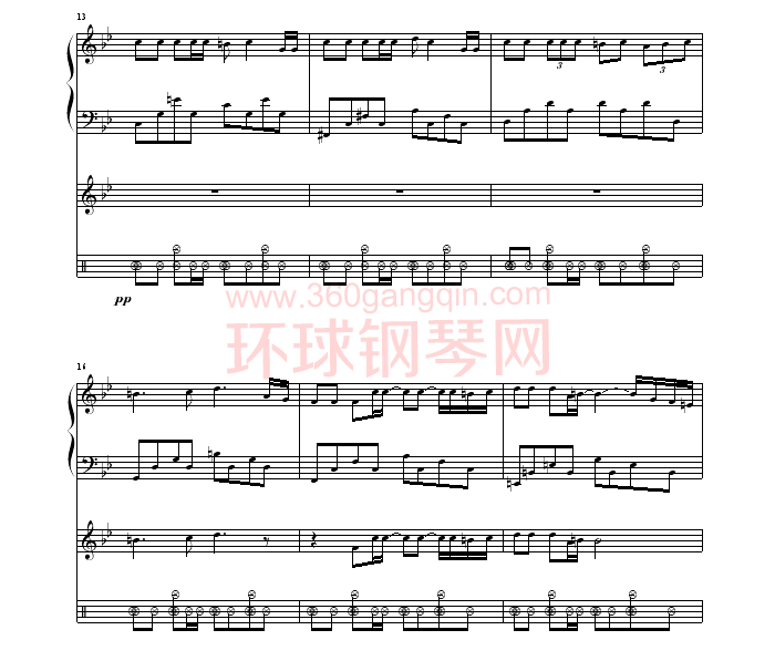 玉蝴蝶钢琴谱-环球钢琴网