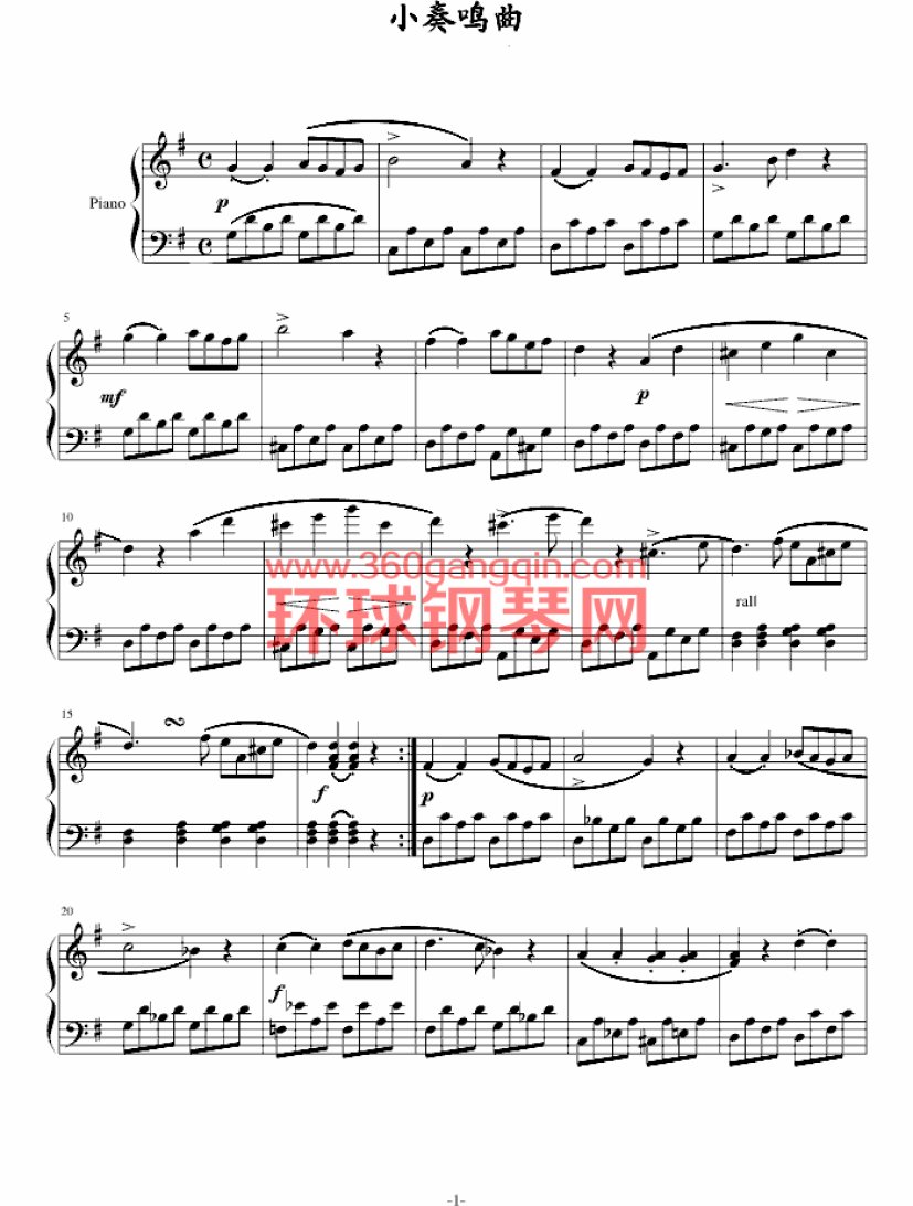 小奏鸣曲op.168.no.2第一乐章-狄亚贝里钢琴谱-环球
