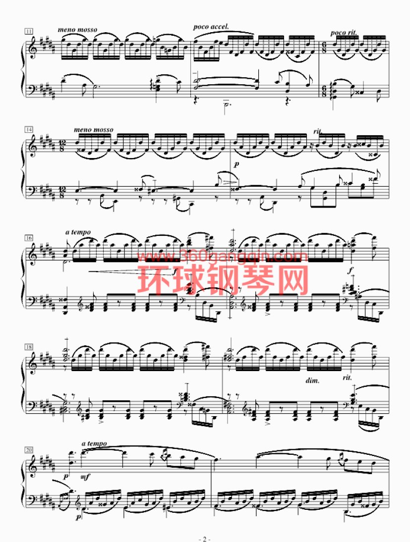 升g小调前奏曲,op.32 no.12-拉赫马尼若夫 - 钢琴谱