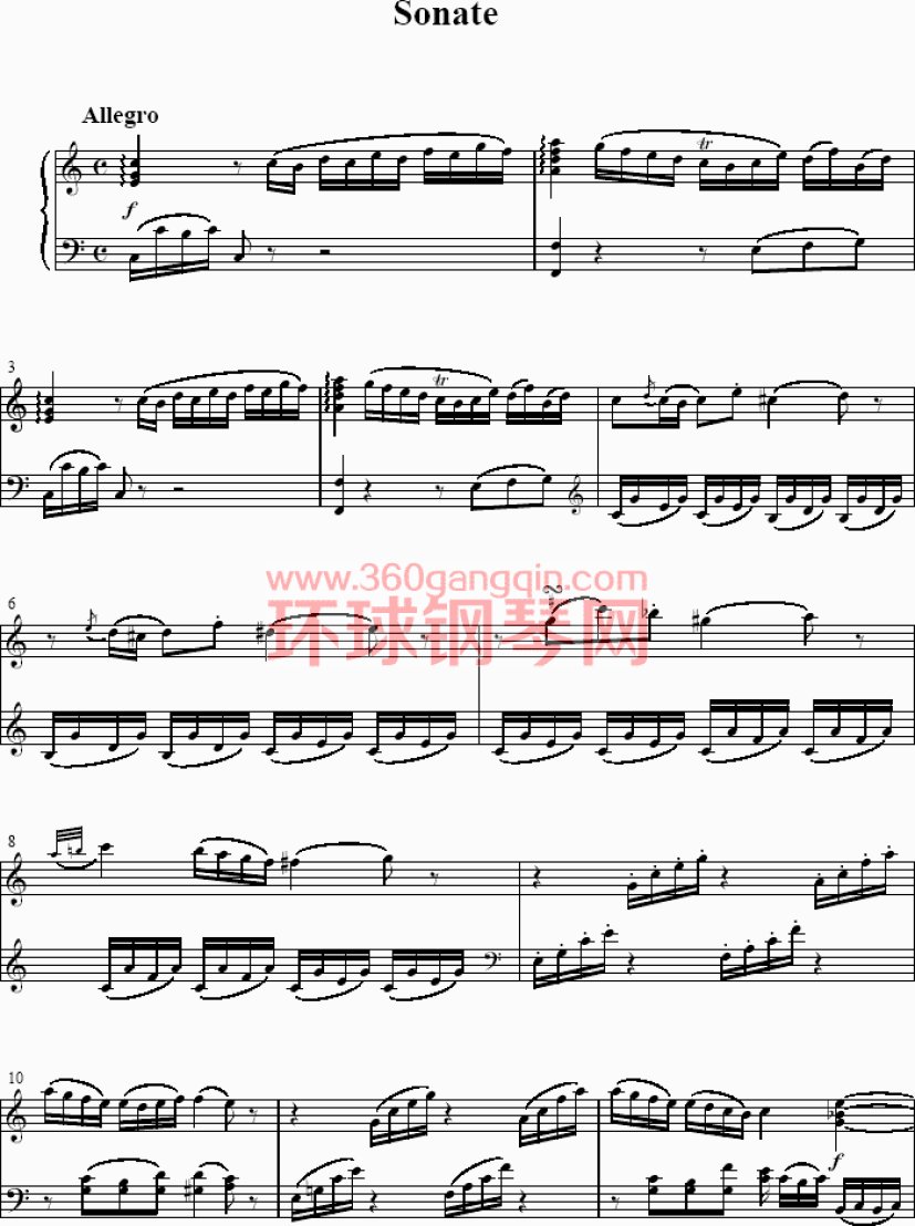 奏鸣曲 sonatas k279 mvt.1-莫扎特