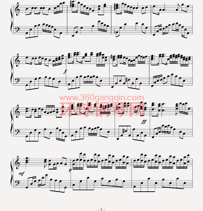 拉赫玛尼诺夫第二钢琴协奏曲第三乐章钢琴谱-环球钢琴