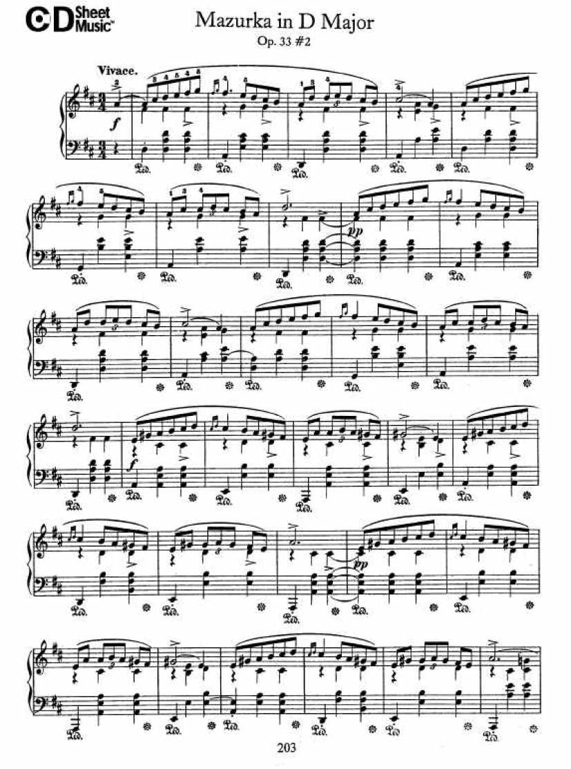 肖邦玛祖卡op332