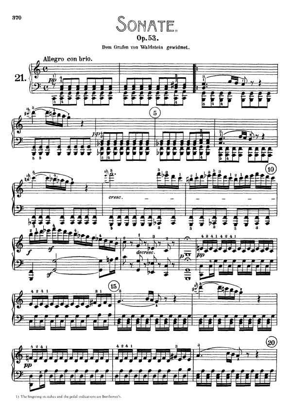 c大调第二十一号钢琴奏鸣曲黎明(选自《32首钢琴奏鸣曲》全集-贝多芬