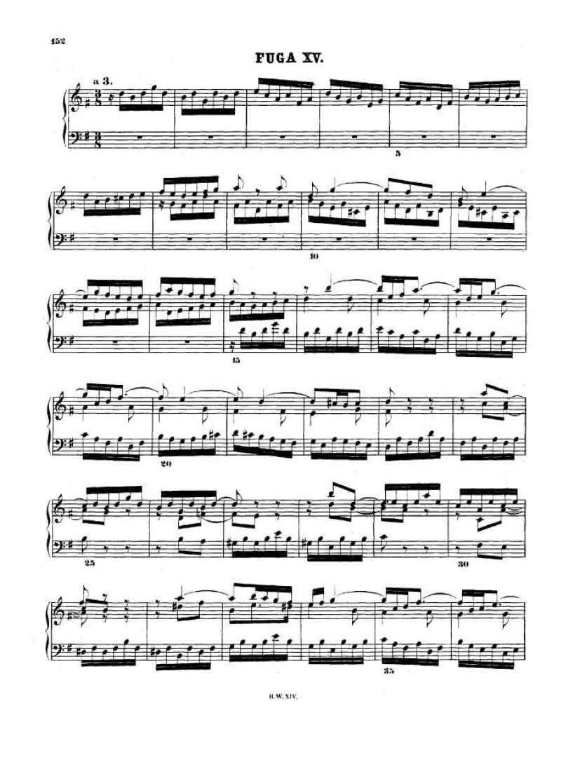 巴赫- 《十二平均律》下册-第十五首 bwv884