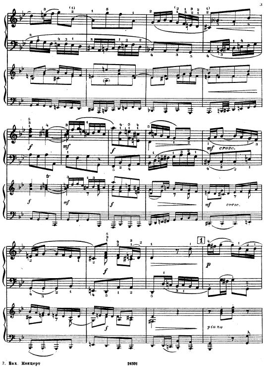 巴赫- g小调协奏曲钢琴谱-环球钢琴网