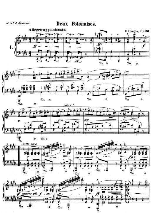 2首波兰舞曲 op.26 deux polonaises op.26