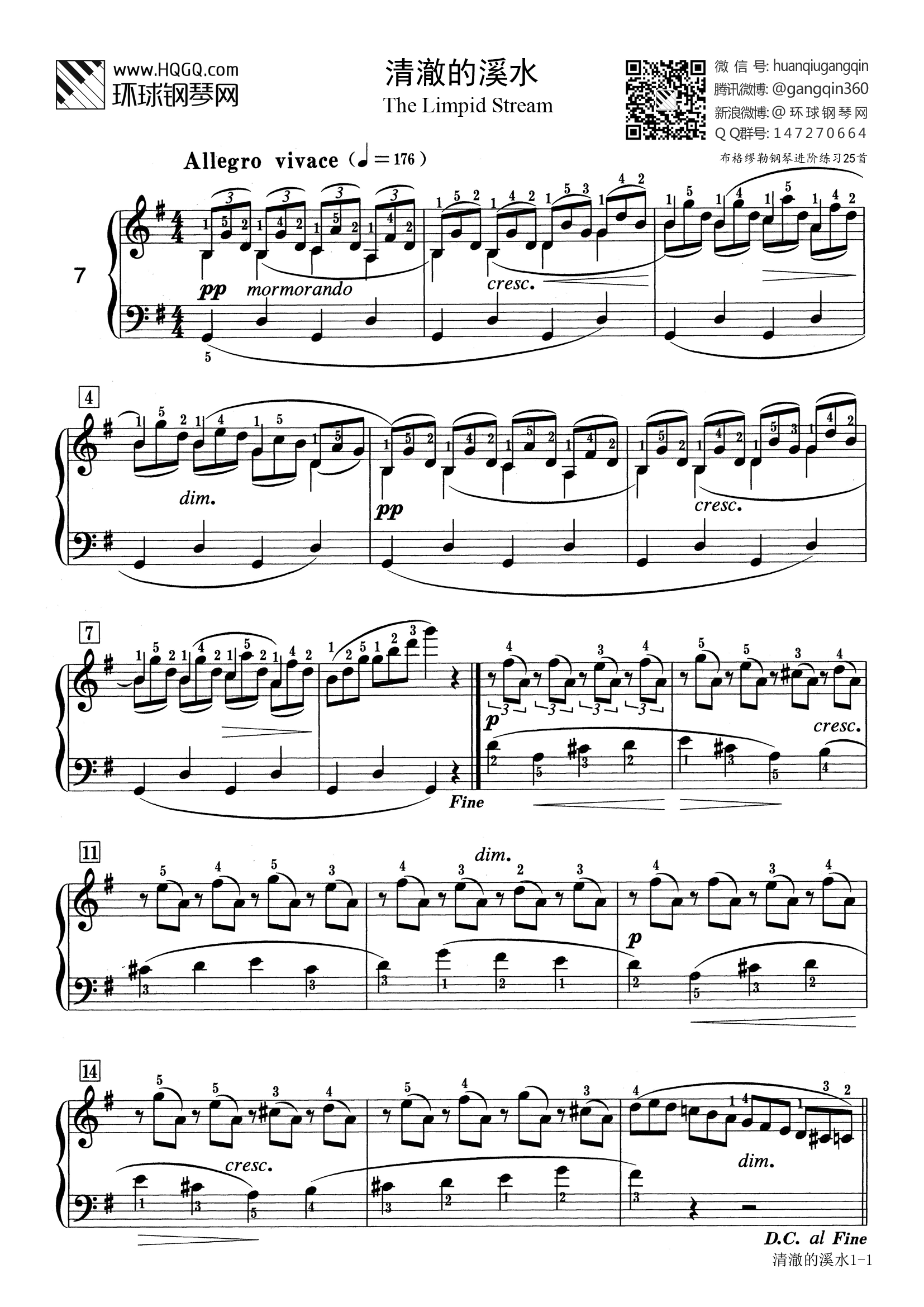 布格缪勒鹡鸰钢琴曲图片