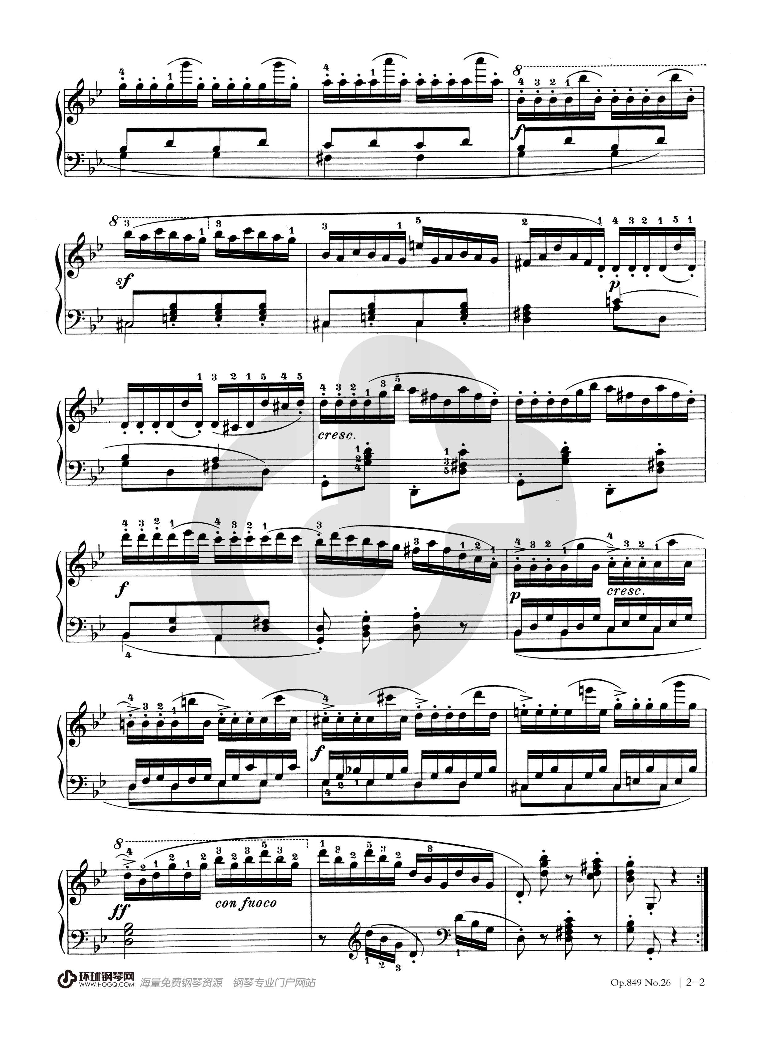 车尔尼849第26条钢琴谱图片