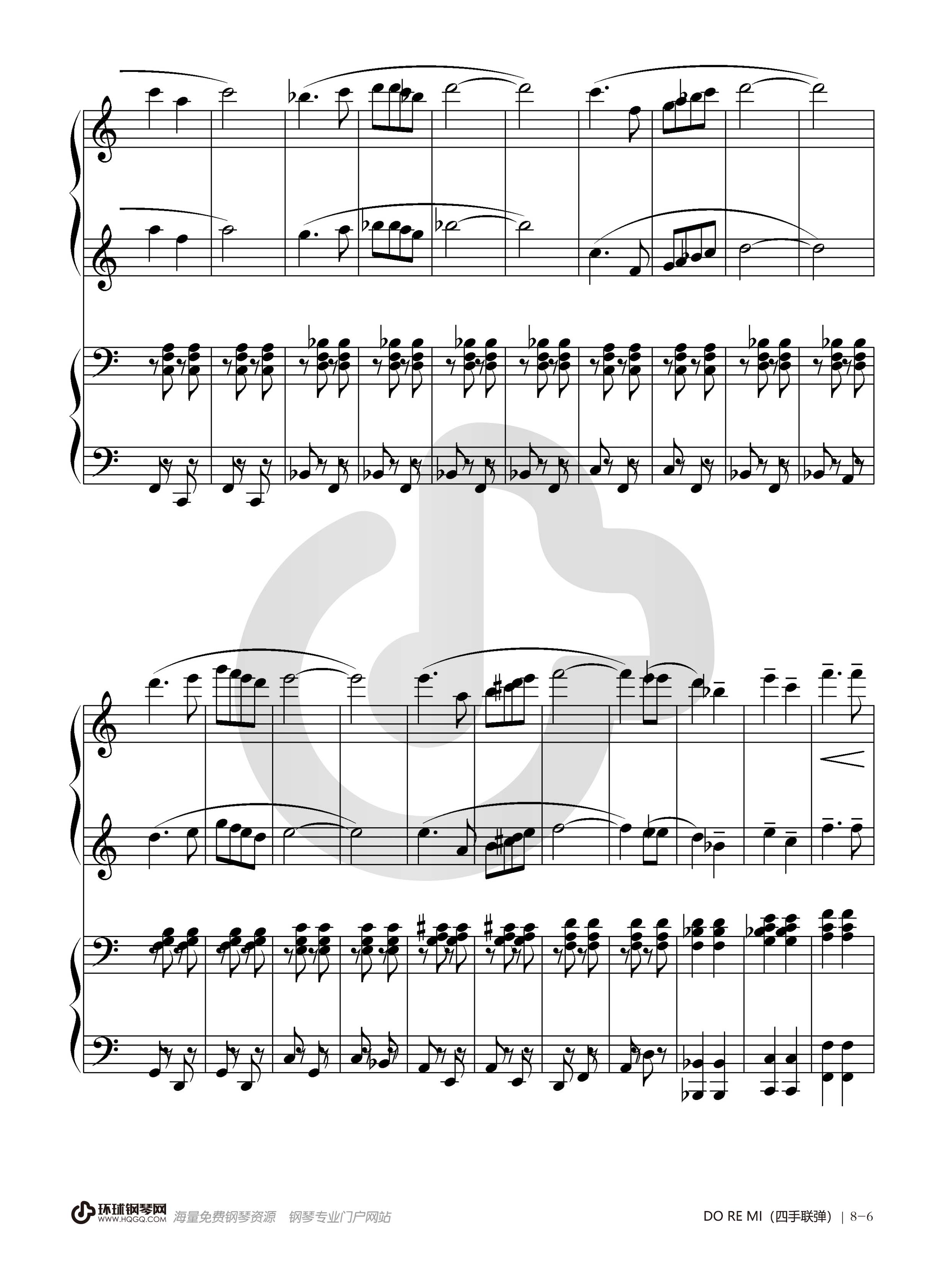 钢琴谱doremifaso音谱图片