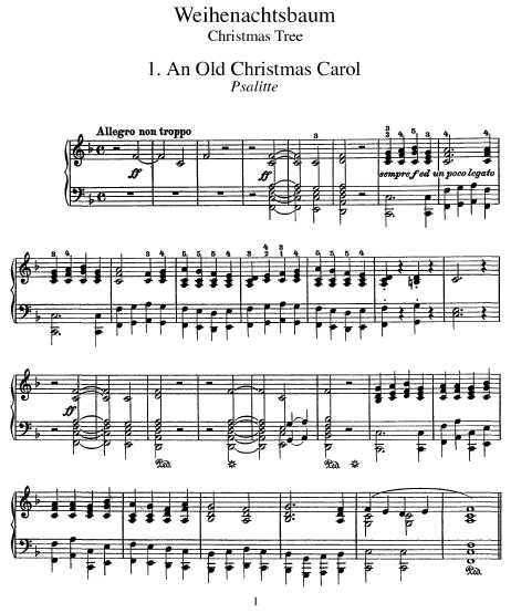christmas tree钢琴谱图片