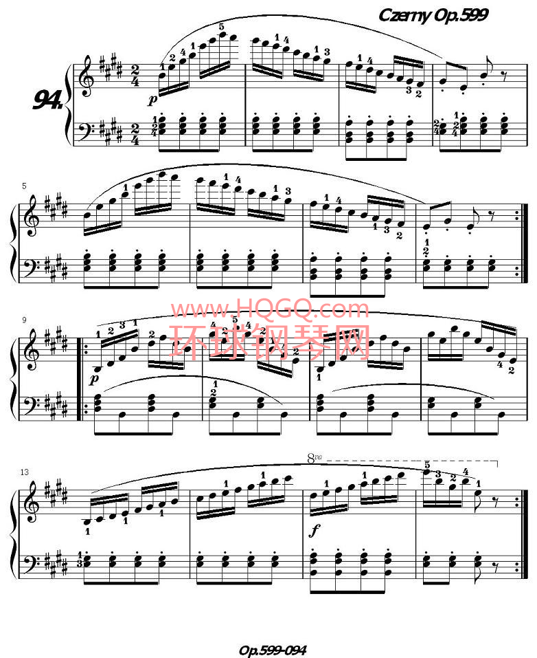 车尔尼599第12条钢琴谱图片
