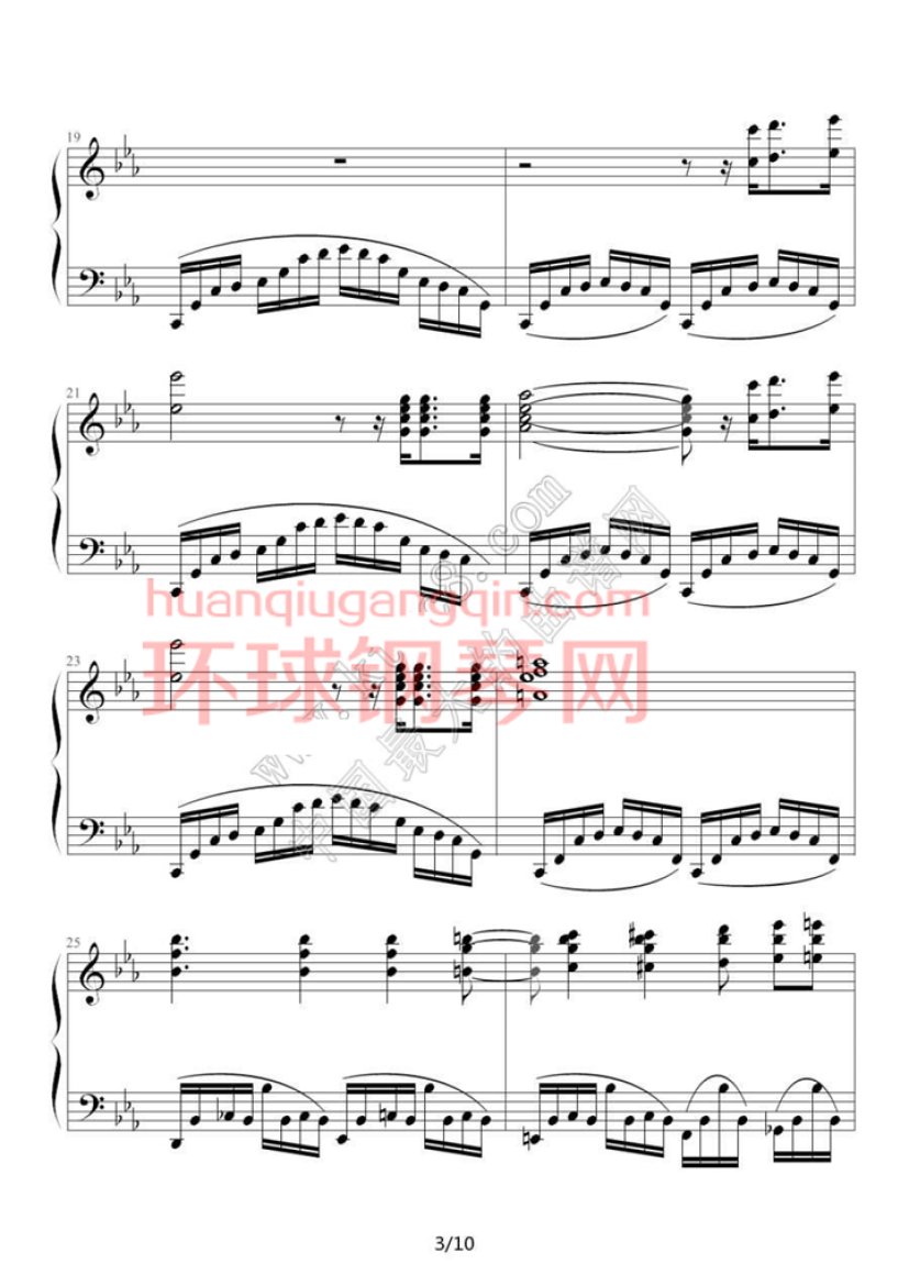 革命练习曲 Chopin 肖邦练习曲op 10 No 12 钢琴谱 环球钢琴网