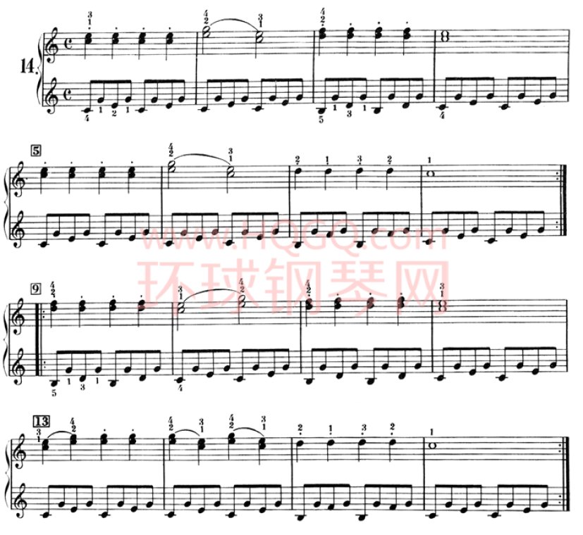 车尼尔钢琴初级教程-014