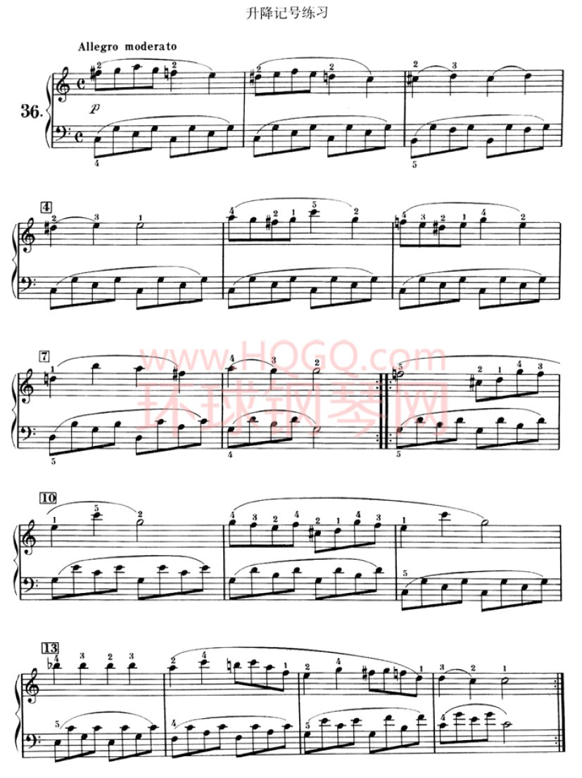 车尼尔钢琴初级教程-036