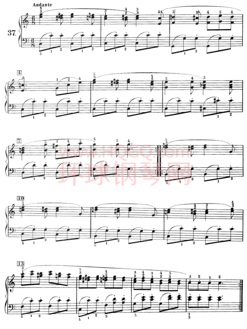 车尼尔钢琴初级教程-037