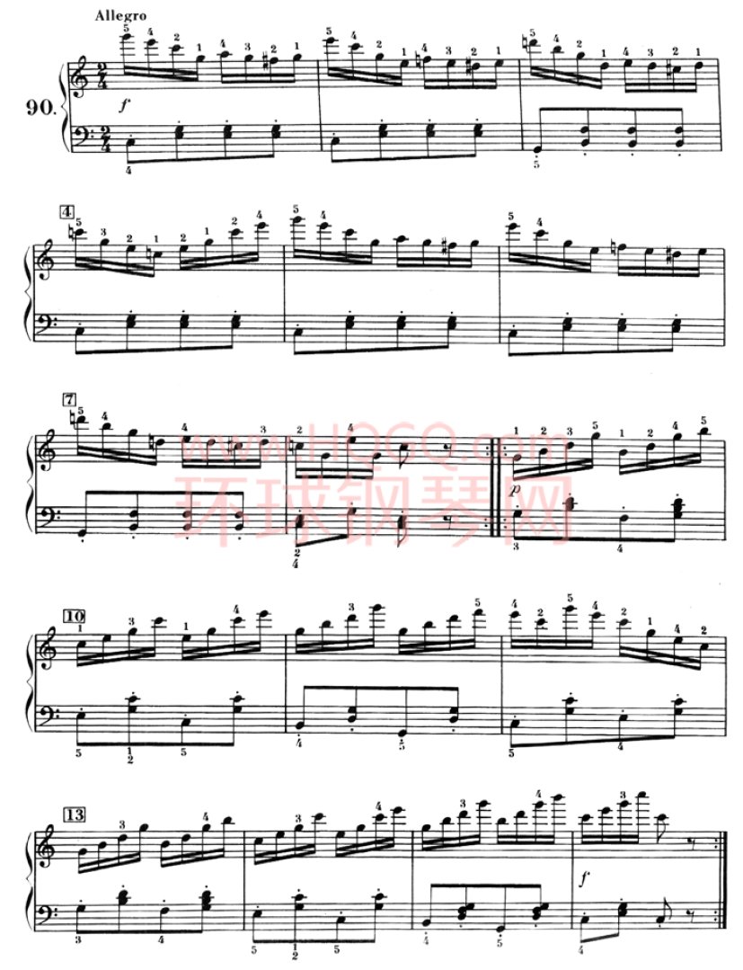车尼尔钢琴初级教程-090