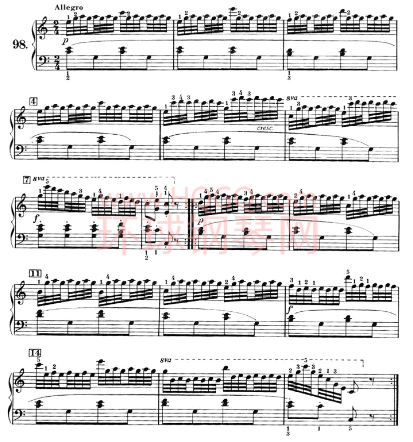 车尼尔钢琴初级教程-098
