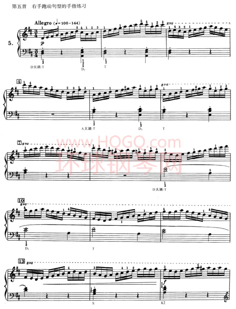 车尔尼636钢琴手指灵巧初步教程-05(1)
