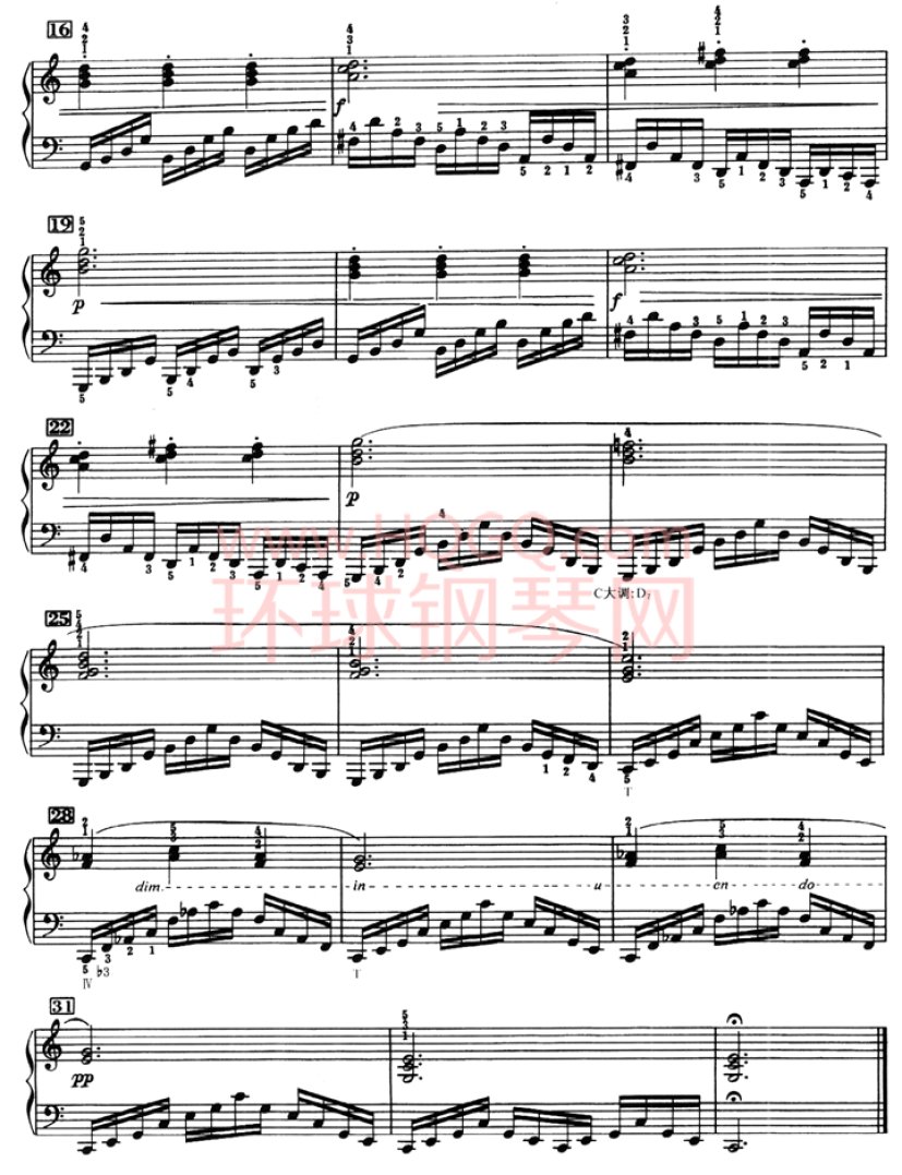 车尔尼636钢琴手指灵巧初步教程-08(2)