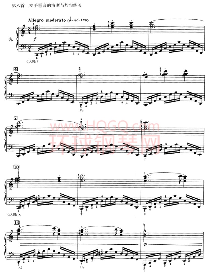 车尔尼636钢琴手指灵巧初步教程-08(1)