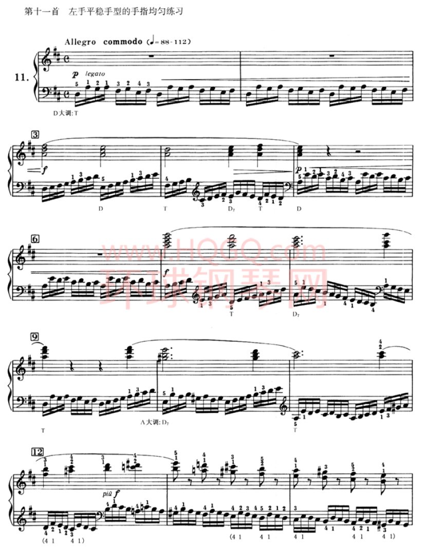 车尔尼636钢琴手指灵巧初步教程-11(1)