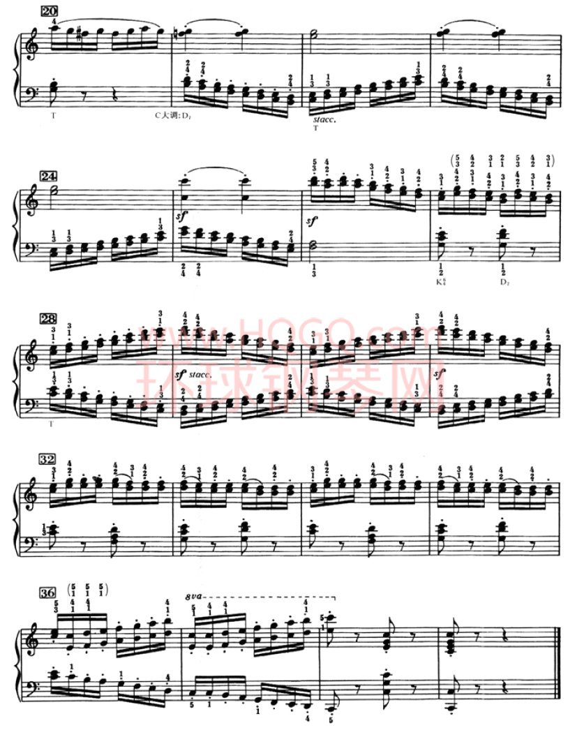 车尔尼636钢琴手指灵巧初步教程-13(2)
