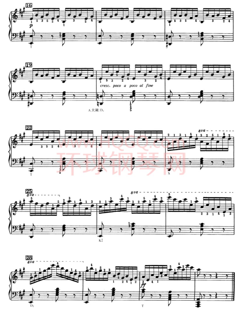 车尔尼636钢琴手指灵巧初步教程-15(2)