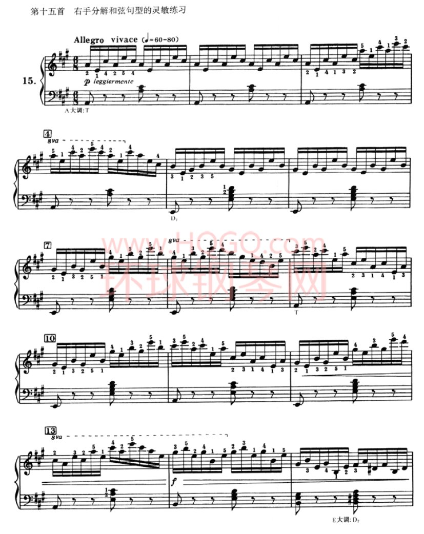 车尔尼636钢琴手指灵巧初步教程-15(1)