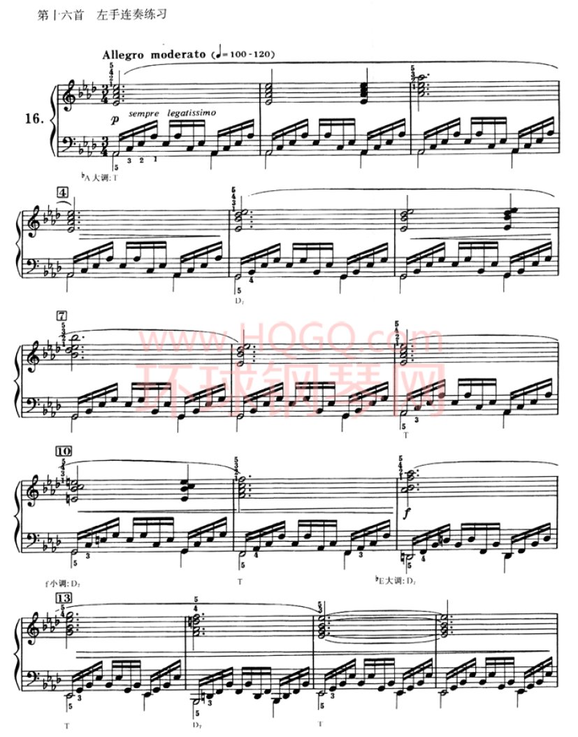 车尔尼636钢琴手指灵巧初步教程-16(1)