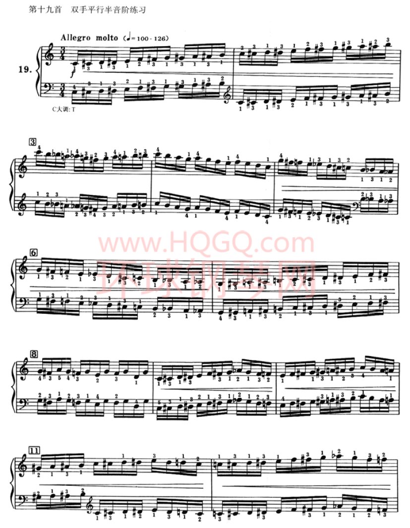 车尔尼636钢琴手指灵巧初步教程-19(1)