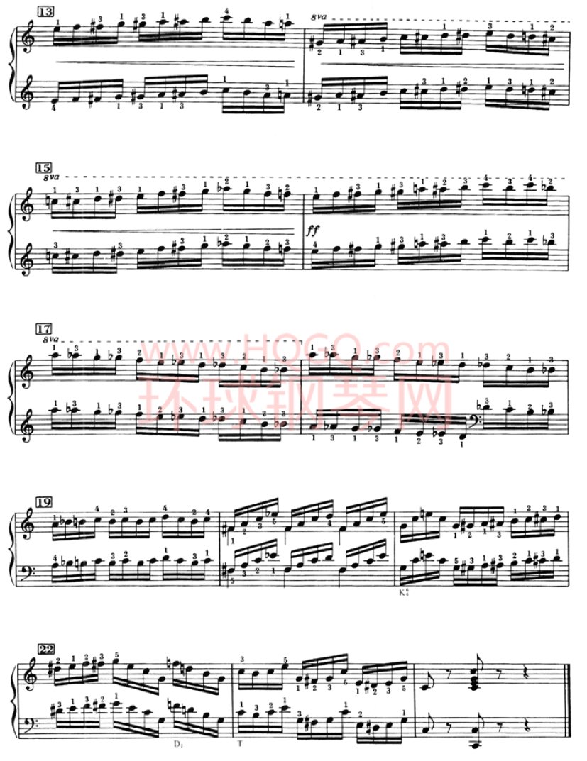 车尔尼636钢琴手指灵巧初步教程-19(2)