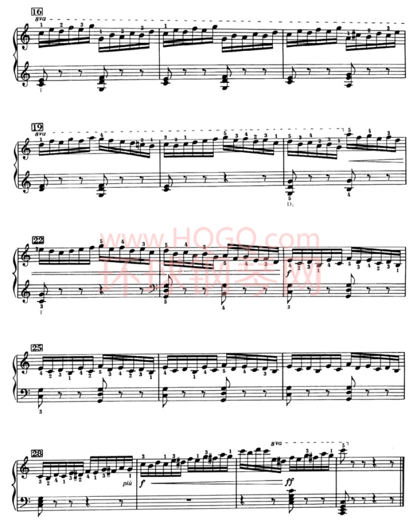 车尔尼636钢琴手指灵巧初步教程-21(2)