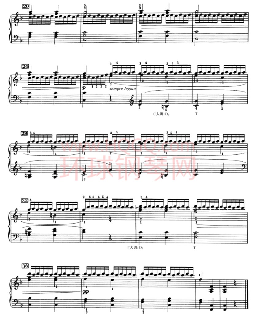 车尔尼636钢琴手指灵巧初步教程-22(2)