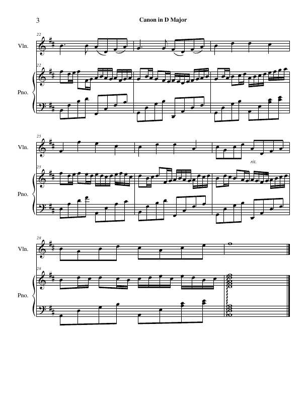 卡农(钢琴小提琴二重奏简化版)