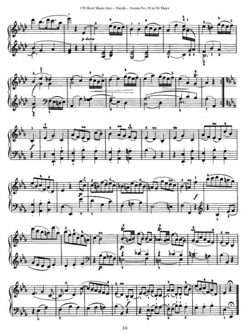 52首钢琴奏鸣曲 - HPS38