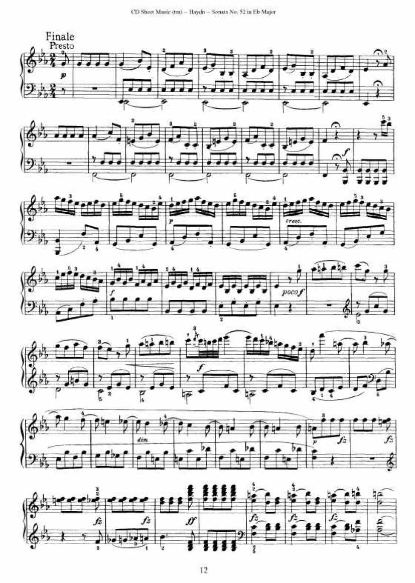 52首钢琴奏鸣曲 - HPS52