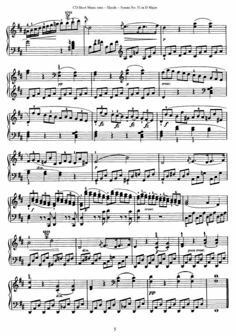 52首钢琴奏鸣曲 - HPS51