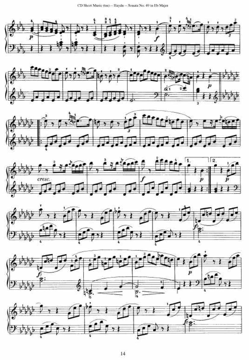 52首钢琴奏鸣曲 - HPS49