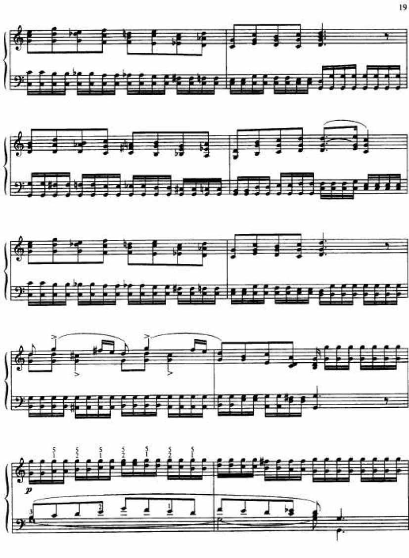 莫什考夫斯基15首练习曲钢琴曲谱4