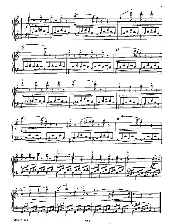 车尔尼849第七条钢琴谱图片