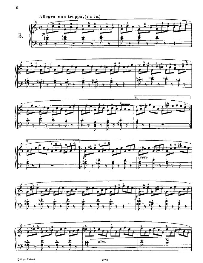 849车尔尼第一条钢琴谱图片